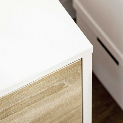 Modern TV Unit Cabinet Stand w/ Cabinets and Drawer for Living Room Natural
