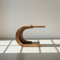 Sculptural Crescent Console/ Lamp Table