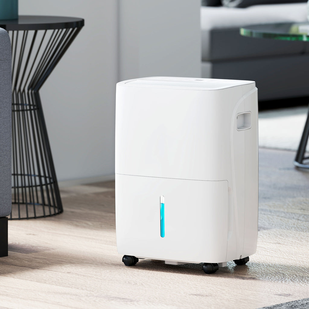 30L/Day Dehumidifier with Auto-Clean Filter, Continuous Drainage, 4L Water Tank, 24H Timer, Digital Humidity Display, Dehumidifier for Home Damp, Bedroom, Condensation, Mould, Laundry Drying