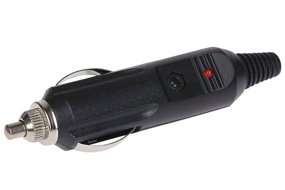 Maplin 12V Cigarette Lighter Plug with LED Power Indicator & Strain Relief