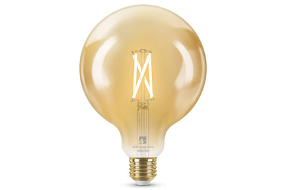 4lite WiZ Connected G125 Globe Filament Amber WiFi LED Smart Bulb - E27 Large Screw
