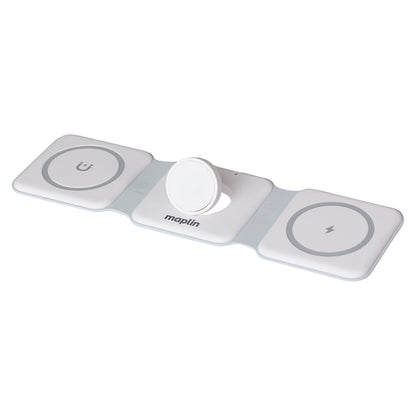 Maplin 3-in-1 Magnetic Wireless Charging Mat for Phone / Earbuds / Watch