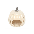 Cream Leaf Cut Out Pumpkin Oil Burner and Wax Warmer