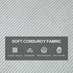 HOMCOM Three-Seater Corduroy - Light Grey