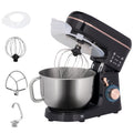 Stand Mixer, 5L Food Mixer for Baking, 6 Speeds and Pulse Setting, 1400W Cake Electric Kitchen Mixer with Dough Hook, Whisk, Stainless Steel Bowl, Splash Guard, Beater, Black