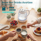 Kettle and Toaster Set, 1.7L 3000W Rapid Kettle with Strix Thermostat, 4 Slice Toaster with 7 Browning Controls, Cream