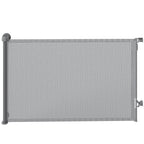 PawHut Retractable Dog Gate, Extends to 140 cm Wide & 93 cm Tall, Mesh Pet Gate with Single Hand Operation, for Stairs Doorways