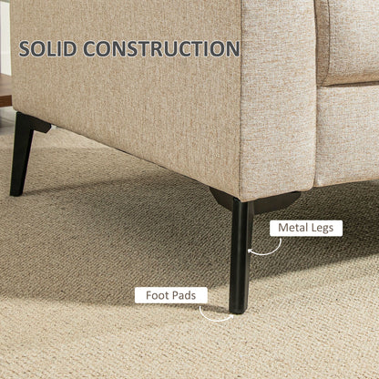 Linen-Look Armchair - Beige