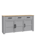 Balmoral 3 Door 3 Drawer Sideboard in Riviera Oak/Grey Oak