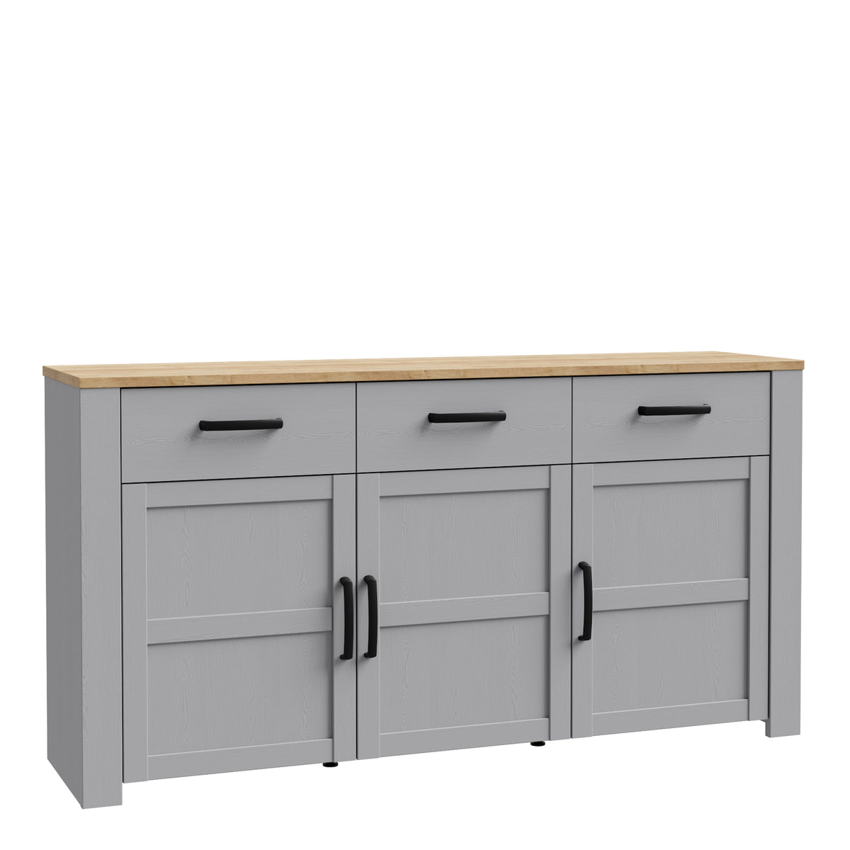 Balmoral 3 Door 3 Drawer Sideboard in Riviera Oak/Grey Oak