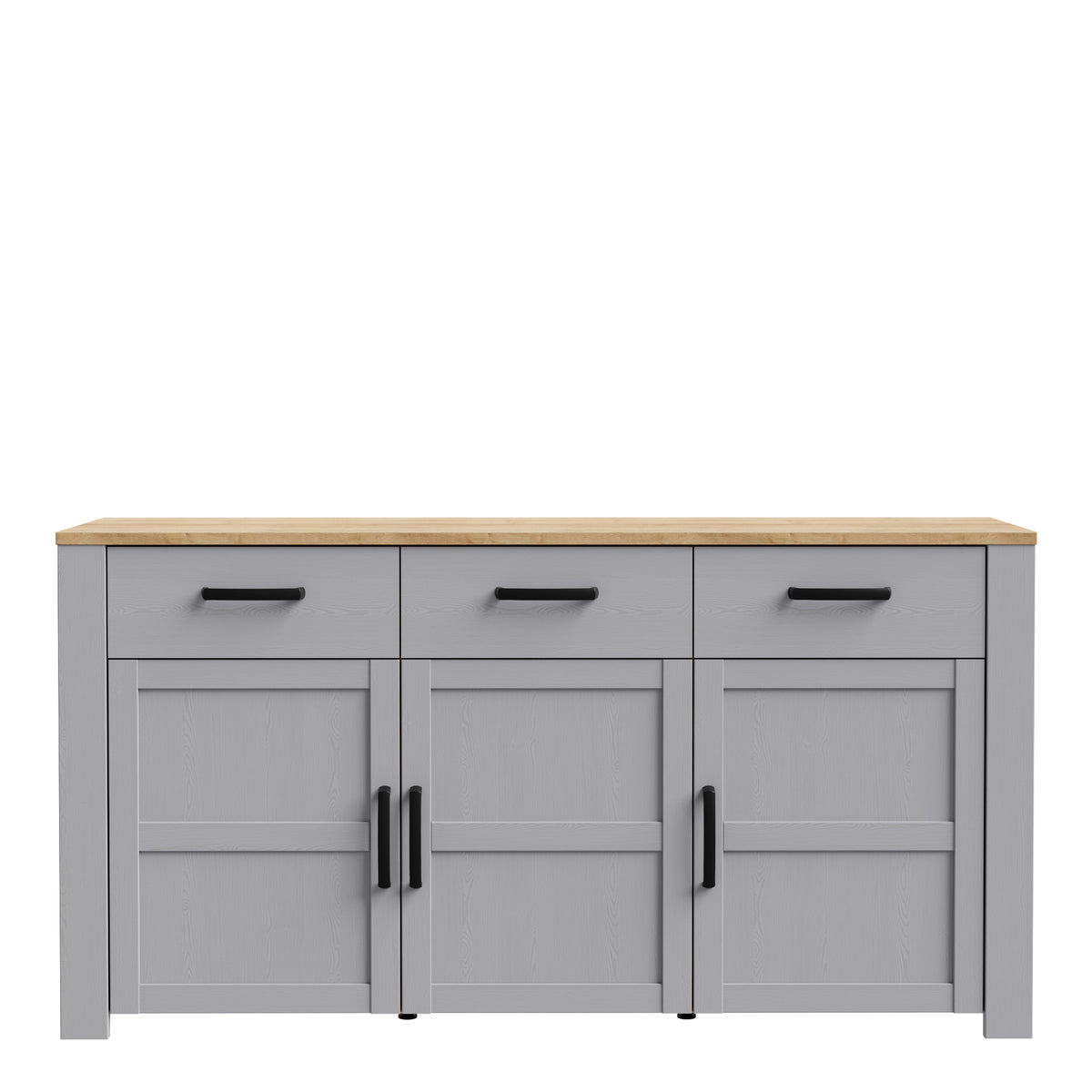 Balmoral 3 Door 3 Drawer Sideboard in Riviera Oak/Grey Oak