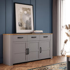 Balmoral 3 Door 3 Drawer Sideboard in Riviera Oak/Grey Oak