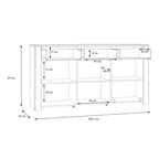 Balmoral 3 Door 3 Drawer Sideboard in Riviera Oak/Grey Oak