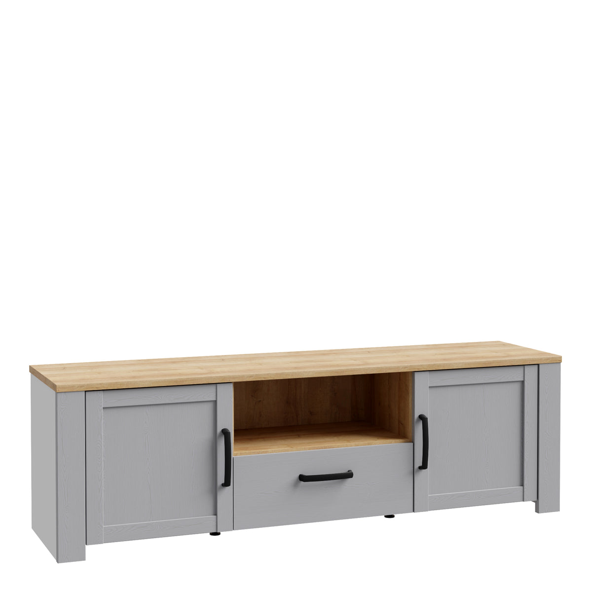 Balmoral 2 Door 1 Drawer TV Unit  in Riviera Oak/Grey Oak