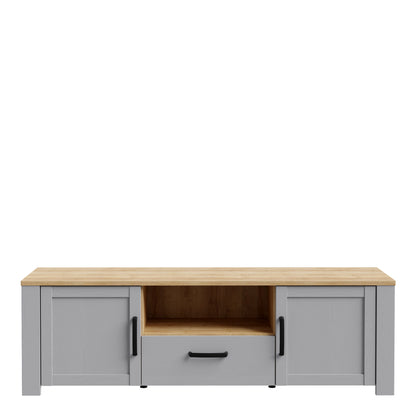Balmoral 2 Door 1 Drawer TV Unit  in Riviera Oak/Grey Oak