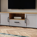 Balmoral 2 Door 1 Drawer TV Unit  in Riviera Oak/Grey Oak