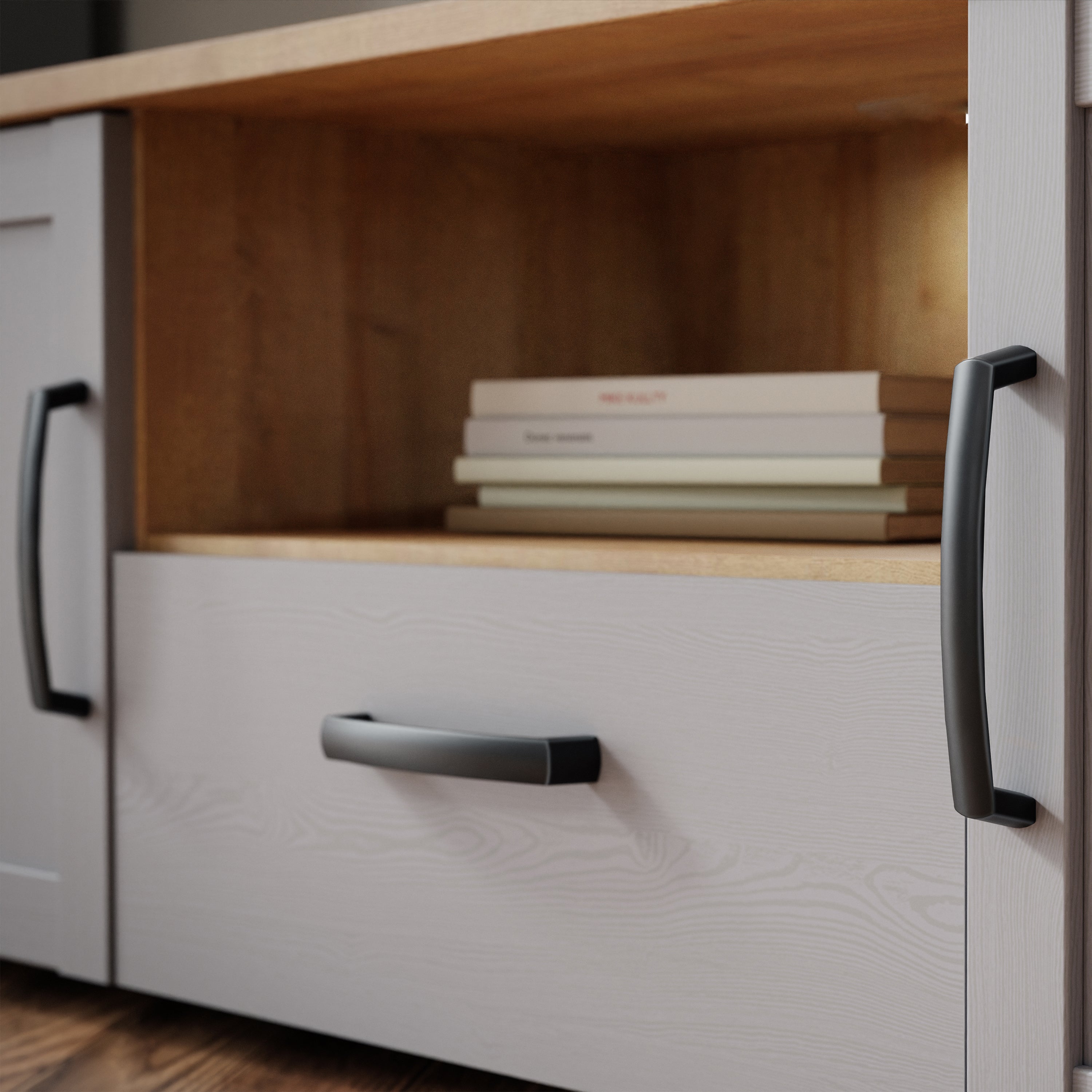 Balmoral 2 Door 1 Drawer TV Unit  in Riviera Oak/Grey Oak