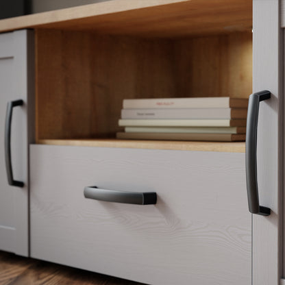 Balmoral 2 Door 1 Drawer TV Unit  in Riviera Oak/Grey Oak