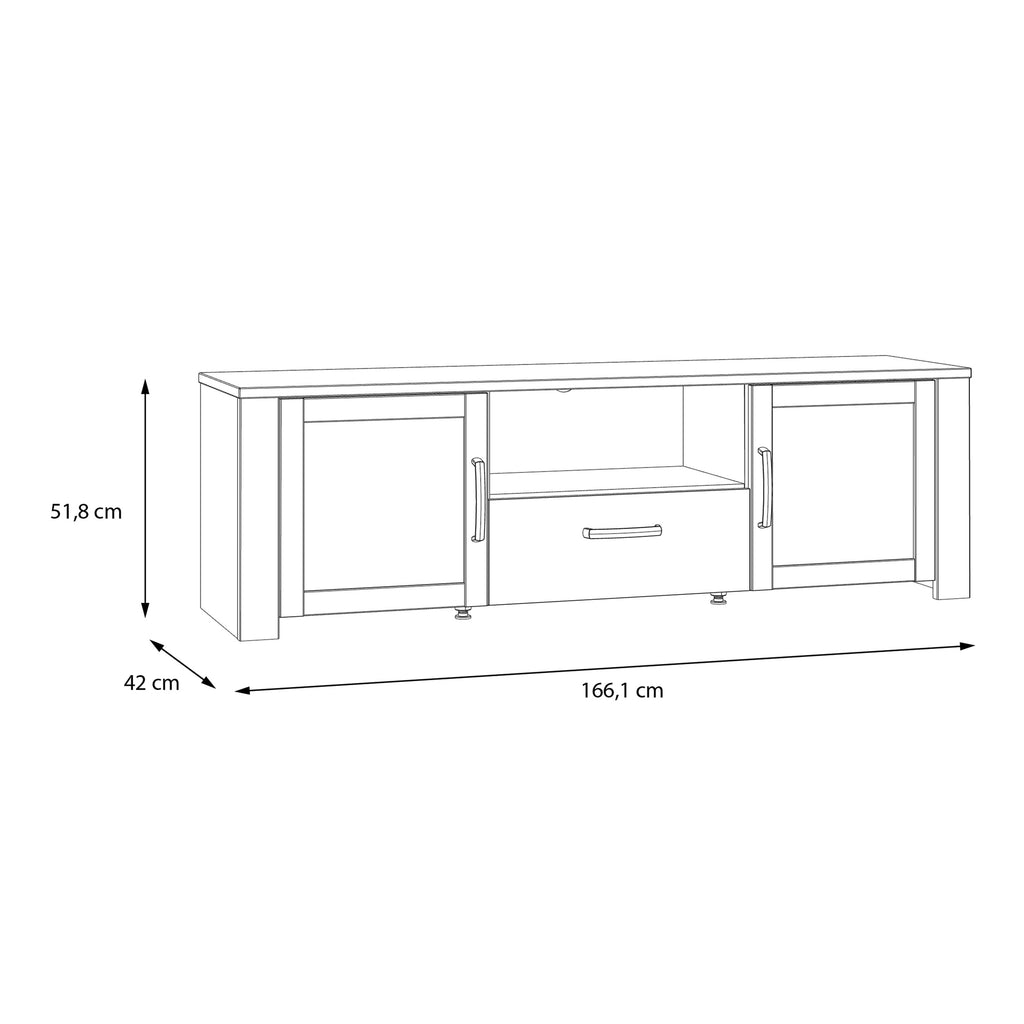 Balmoral 2 Door 1 Drawer TV Unit  in Riviera Oak/Grey Oak