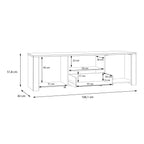Balmoral 2 Door 1 Drawer TV Unit  in Riviera Oak/Grey Oak