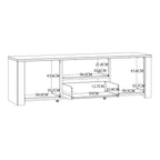 Balmoral 2 Door 1 Drawer TV Unit in Riviera Oak/White