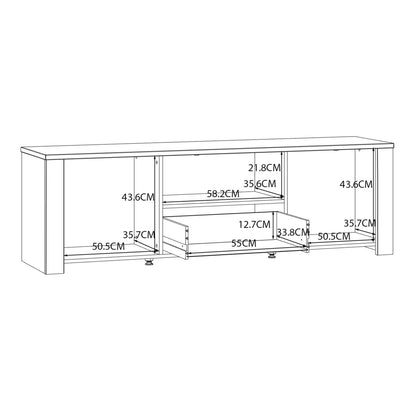 Balmoral 2 Door 1 Drawer TV Unit in Riviera Oak/White