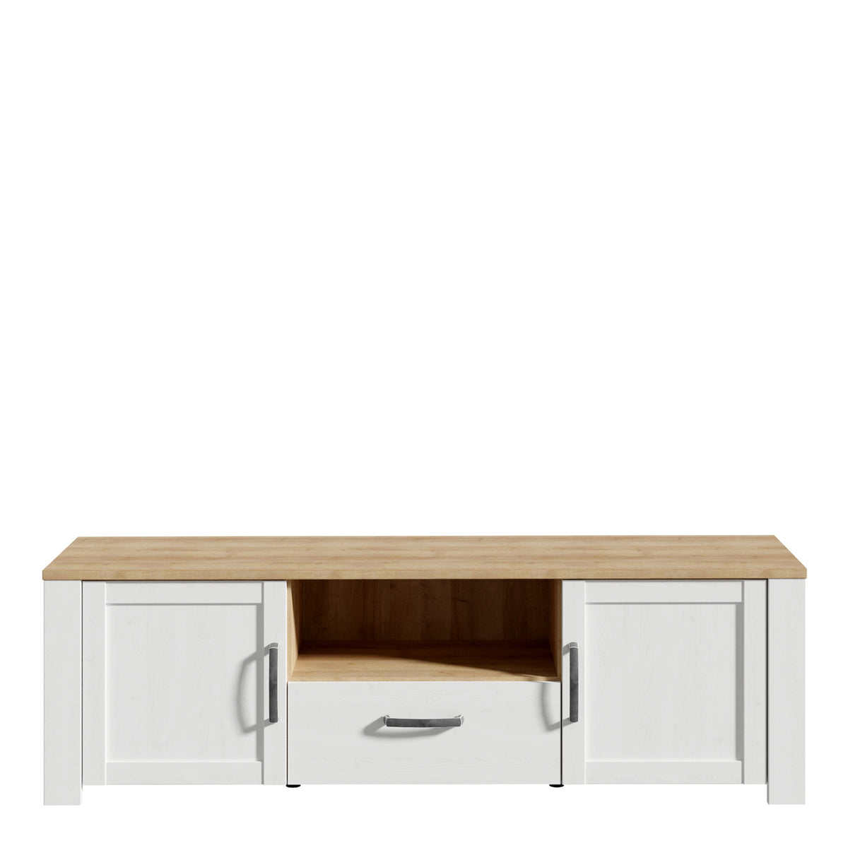 Balmoral 2 Door 1 Drawer TV Unit in Riviera Oak/White