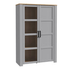 Balmoral 2 Door Display Cabinet in Riviera Oak/Grey Oak