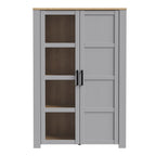 Balmoral 2 Door Display Cabinet in Riviera Oak/Grey Oak