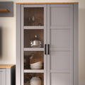 Balmoral 2 Door Display Cabinet in Riviera Oak/Grey Oak