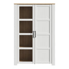 Balmoral 2 Door Display Cabinet in Riviera Oak/White