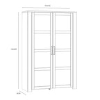 Balmoral 2 Door Display Cabinet in Riviera Oak/White