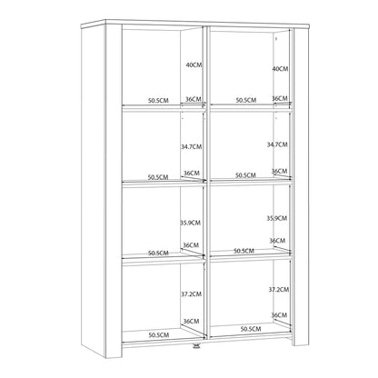 Balmoral 2 Door Display Cabinet in Riviera Oak/White
