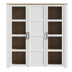 Balmoral 3 Door Large Display Cabinet in Riviera Oak/White