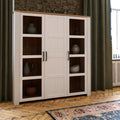 Balmoral 3 Door Large Display Cabinet in Riviera Oak/White