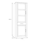 Balmoral 2 Door 1 Drawer Narrow Display Cabinet in Riviera Oak/Grey Oak