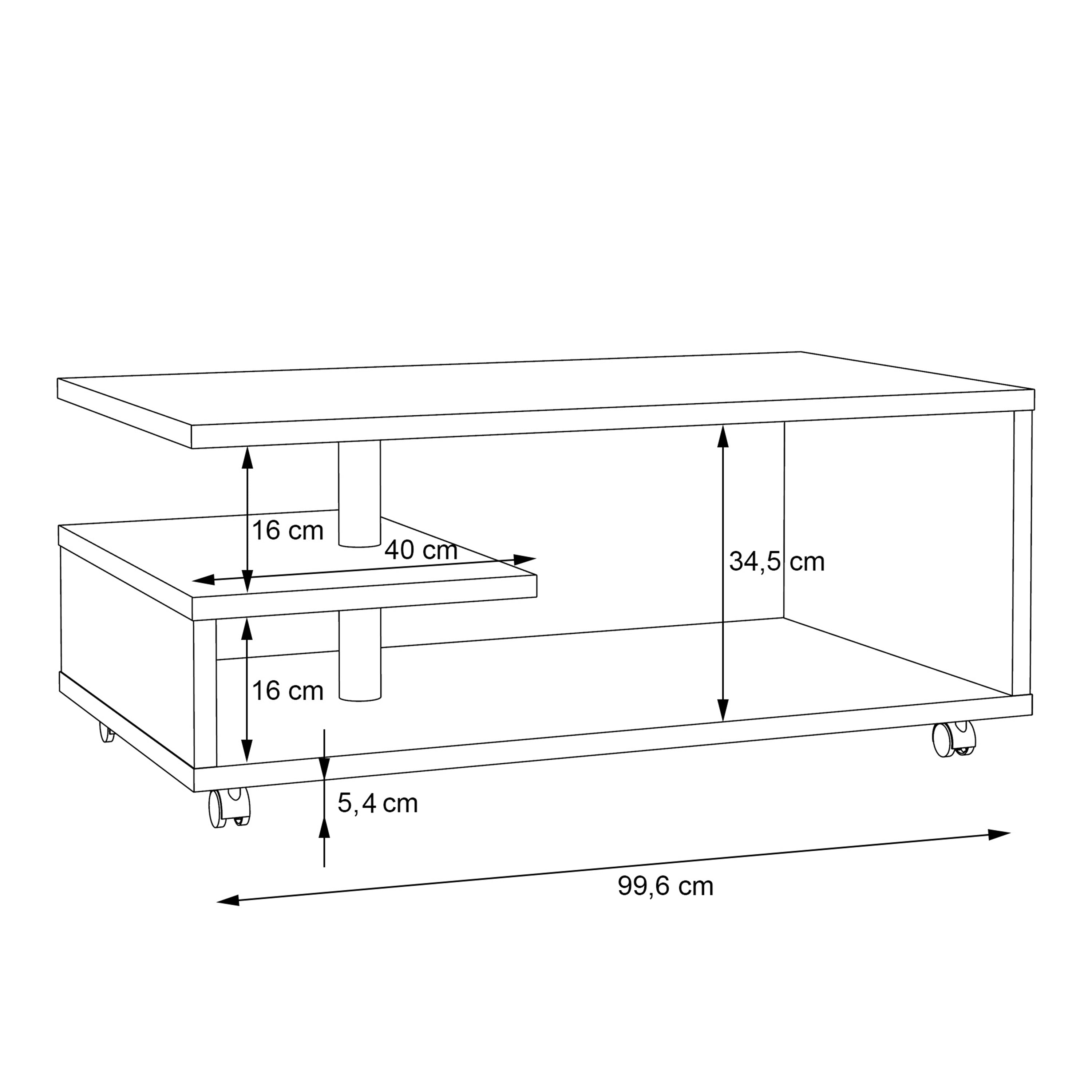 Baylee Coffee Table in Antique Oak