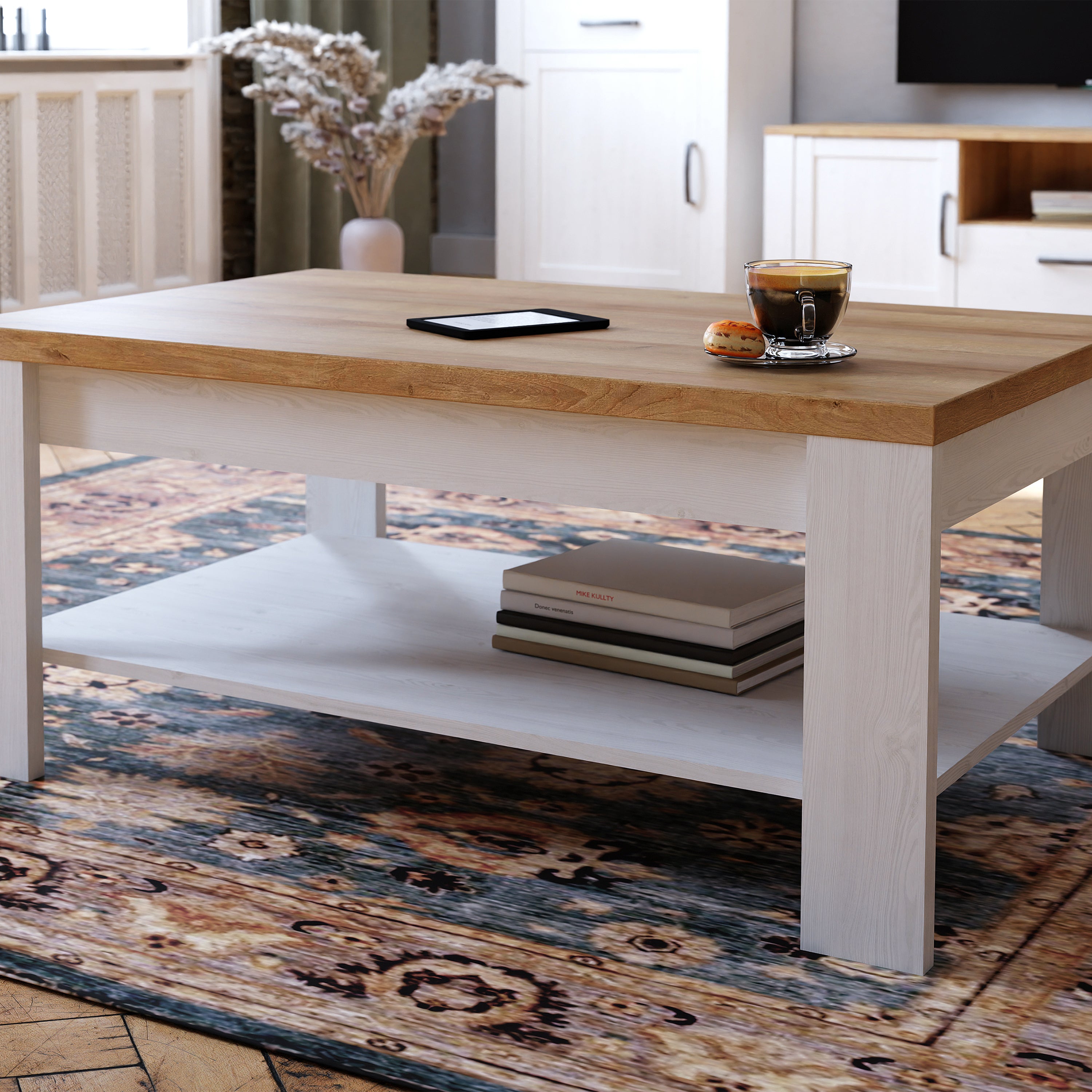 Balmoral Coffee Table in Riviera Oak/White