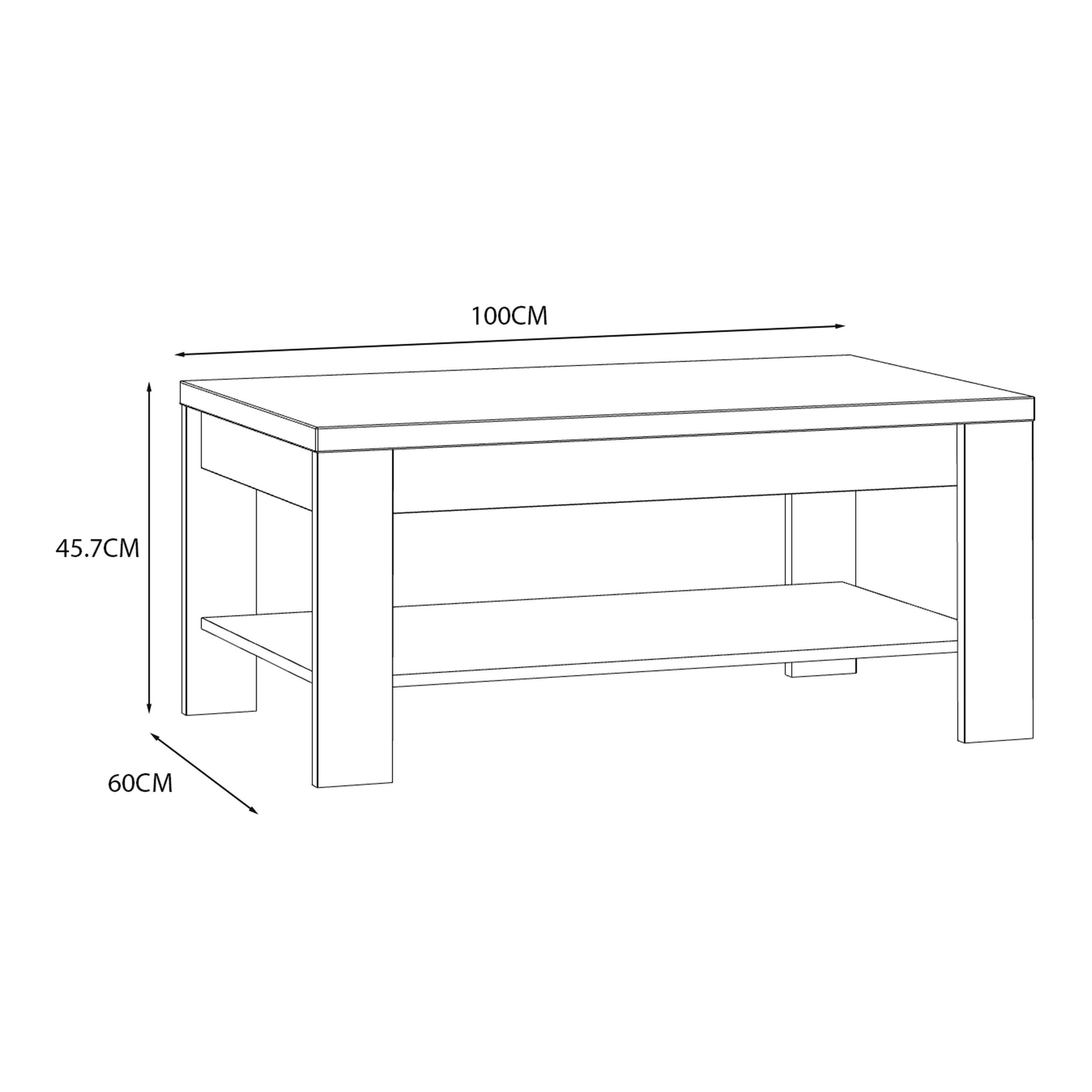 Balmoral Coffee Table in Riviera Oak/White