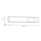 Hampton Wall Shelf in Matt Black/Riviera Oak