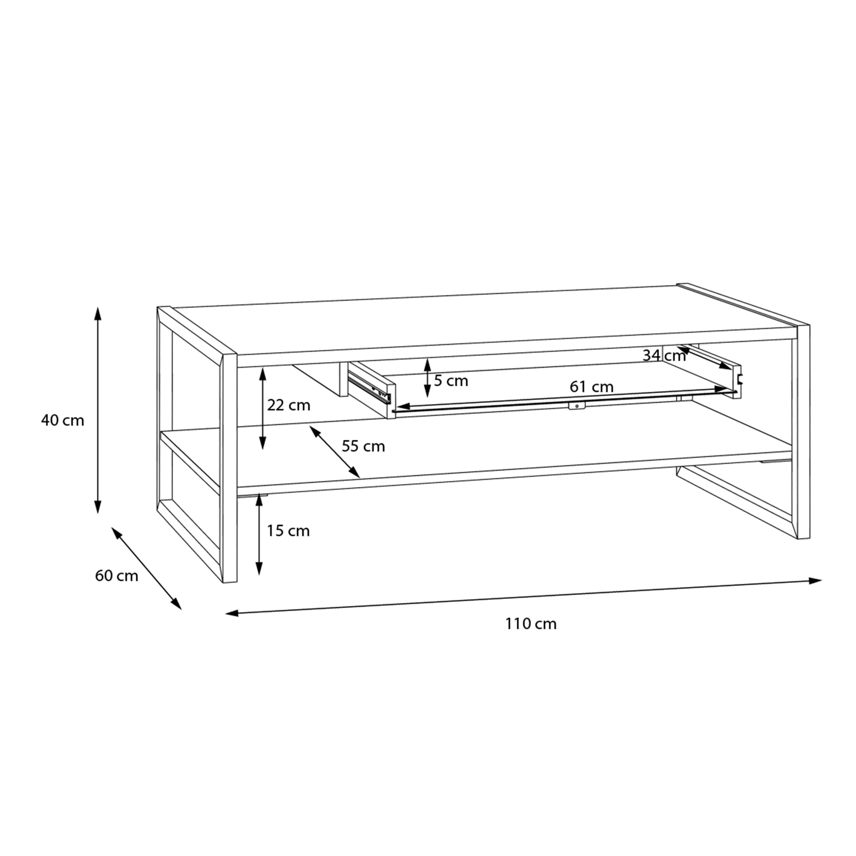 Hampton Coffee Table in Riviera Oak