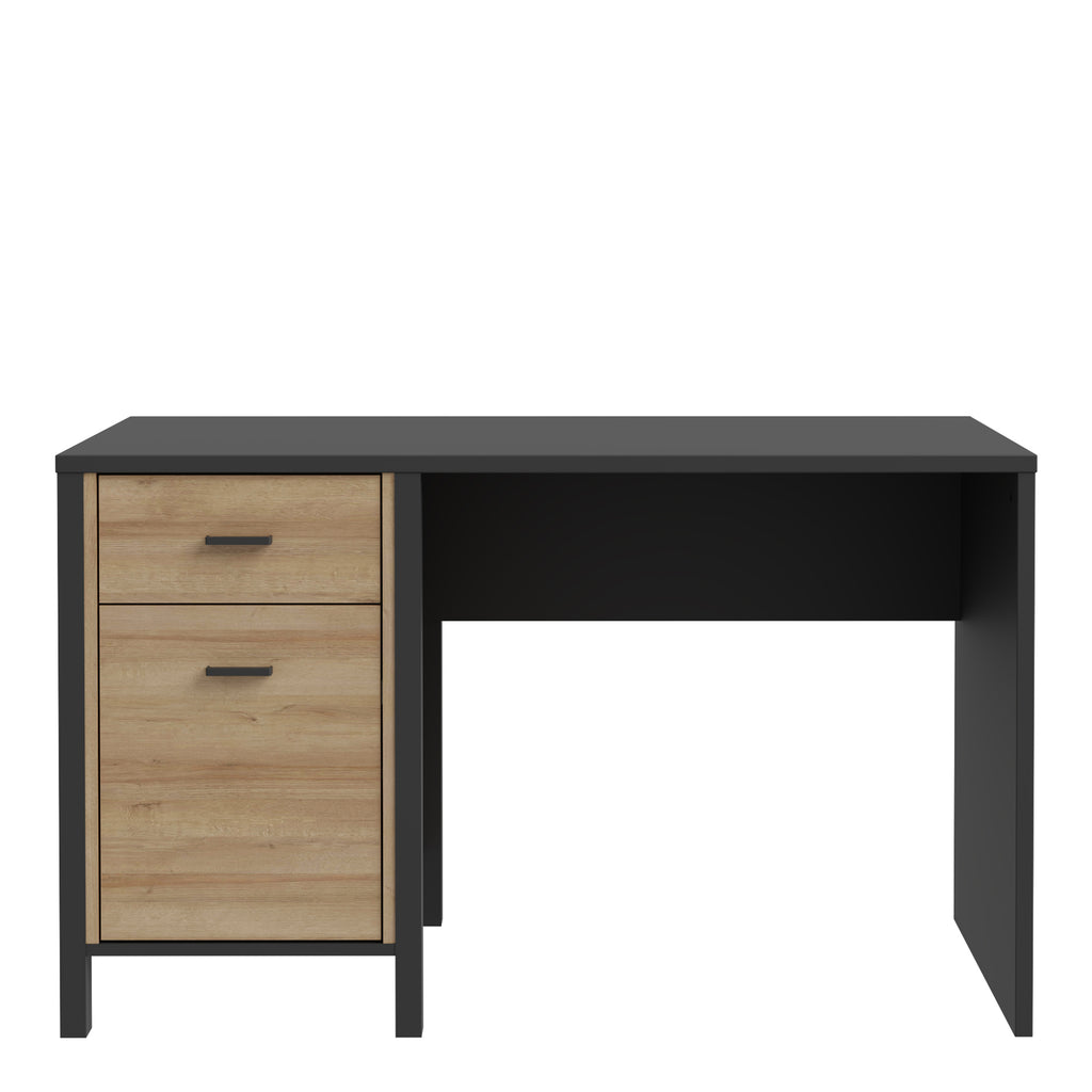 Hampton Desk in Matt Black/Riviera Oak