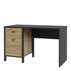 Hampton Desk in Matt Black/Riviera Oak