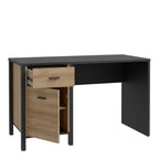 Hampton Desk in Matt Black/Riviera Oak