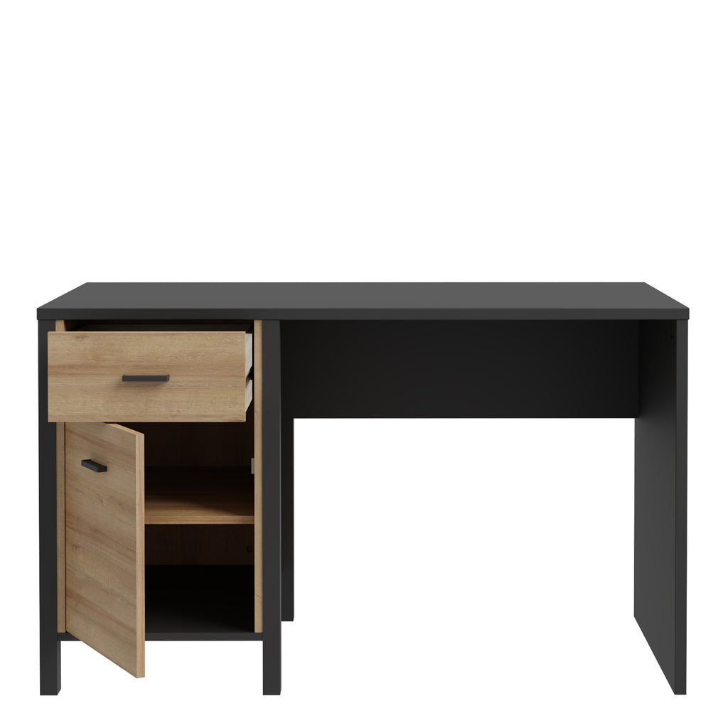 Hampton Desk in Matt Black/Riviera Oak