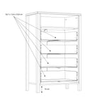 Hampton Chest of 4 Drawers in Matt Black/Riviera Oak