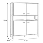Hampton Storage Cabinet in Matt Black/Riviera Oak