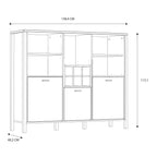 Hampton Shelf Unit in Matt Black/Riviera Oak
