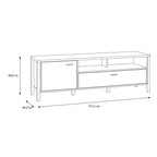 Hampton TV Unit in Matt Black/Riviera Oak