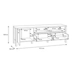 Hampton TV Unit in Matt Black/Riviera Oak